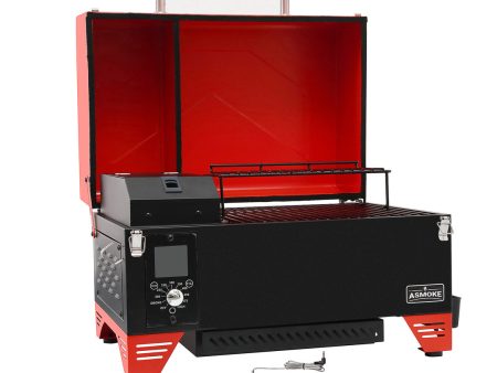 Asmoke AS350 Portable Wood Pellet Grill - Apple Red Online Hot Sale