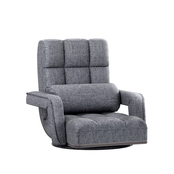 Artiss Floor Lounge Sofa Bed Swivel Grey Online Sale