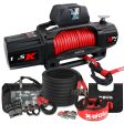 X-BULL 4WD Recovery Kit Kinetic Recovery Rope With 14500LBS Electric Winch 12V Winch 4WD 4X4 Offroad Hot on Sale