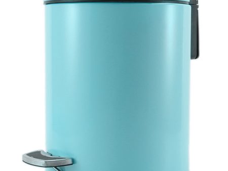 SOGA Foot Pedal Stainless Steel Rubbish Recycling Garbage Waste Trash Bin Round 7L Blue Online