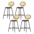 Artiss 4x Bar Stools PU Leather Stools Brown Sale