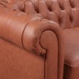 1 Seater 2 Seater 3 Seater Brown Sofa Lounge Set Button Tufted in Faux Leather Fashion