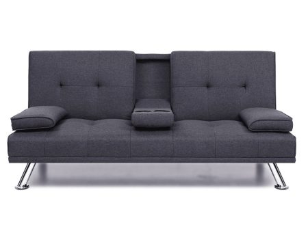 Artiss Sofa Bed 175CM Dark Grey Fabric Online Hot Sale