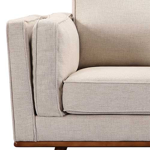 3+2+1 Seater Sofa Beige Fabric Lounge Set for Living Room Couch with Wooden Frame Online Hot Sale