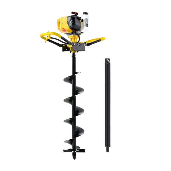 Giantz 74CC Post Hole Digger 200mm Petrol Drill Auger Extension Bits Online