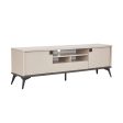 TV Cabinet with Storage Drawer Open Shelve Cabinet MDF in Champagne Colour on Sale