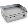 SOGA 2200W Stainless Steel Ribbed Griddle Commercial Grill BBQ Hot Plate 56*48*23 Sale