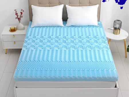 7 Zone Memory Foam Topper Mattress Toppers Cool Gel Pad Mat Medium Firm 8cm Thick 137cm x 190cm Online