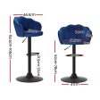 Artiss 4x Bar Stools Gas Lift Velvet Blue Supply