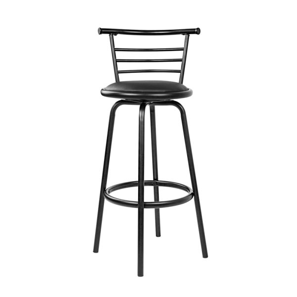 Artiss 2x Bar Stools Swivel Leather Padded Metal Sale