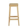 Artiss 2x Bar Stools Rubber Wood Stool Counter Chair Rattan Barstools Kitchen Hot on Sale