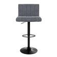 Artiss 2x Bar Stools Vintage Leather Gas Lift Grey on Sale