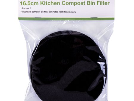 Living Today 6PC Kitchen Compost Bin Filter 16.5cm Online Hot Sale