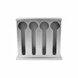 SOGA Stainless Steel Buffet Restaurant Spoon Utensil Holder Storage Rack 4 Holes Supply