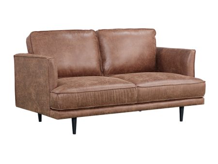 Rosie 2 Seater Sofa Fabric Uplholstered Lounge Couch Brown Cheap