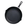 SOGA 26cm Round Cast Iron Frying Pan Skillet Steak Sizzle Platter with Handle Discount