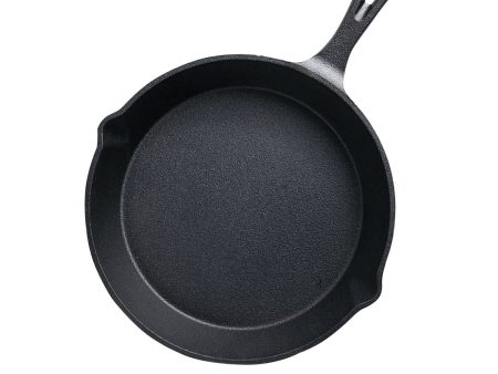 SOGA 26cm Round Cast Iron Frying Pan Skillet Steak Sizzle Platter with Handle Discount