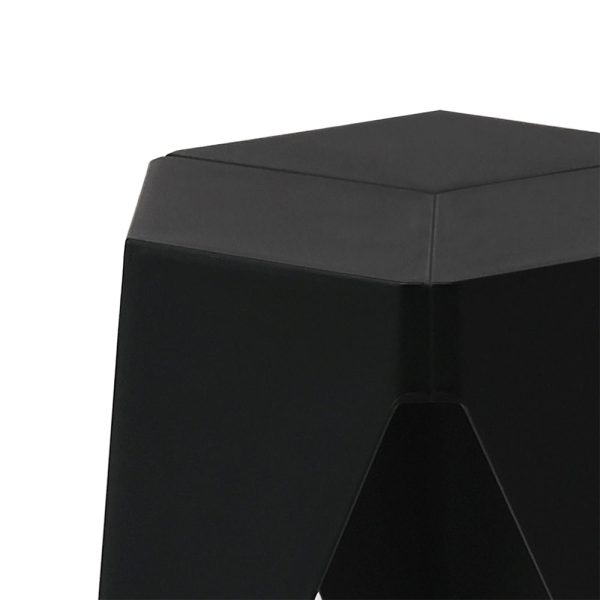 Artiss 2x Bar Stools Puzzle Plastic Foot Stool Black Sale