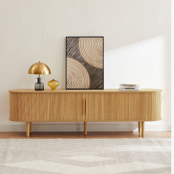 Tate 200cm TV Unit in Natural Hot on Sale