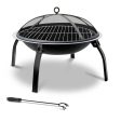 Fire Pit BBQ Charcoal Grill Smoker Portable Outdoor Camping Garden Pits 30  For Sale