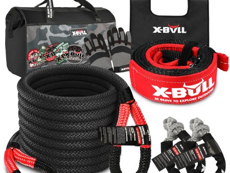 X-BULL Recovery Kit 4X4 Off-Road Kinetic Rope Snatch Strap Winch Damper 4WD13PCS Cheap