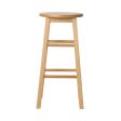 Artiss 2x Bar Stools Round Chairs Wooden Nature Supply