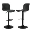 Artiss 4x Bar Stools Kitchen Swivel Gas Lift Chairs Black For Sale