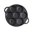 SOGA 31.5cm Cast Iron Takoyaki Fry Pan Octopus Balls Maker 7 Hole Cavities Grill Mold on Sale