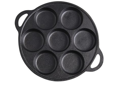 SOGA 31.5cm Cast Iron Takoyaki Fry Pan Octopus Balls Maker 7 Hole Cavities Grill Mold on Sale