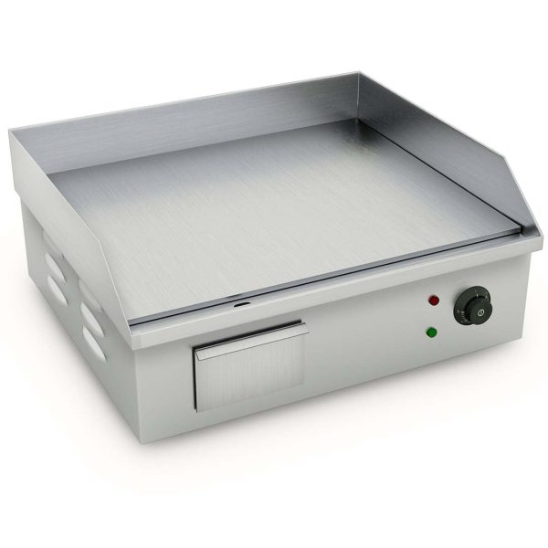 SOGA Electric Stainless Steel Flat Griddle Grill BBQ Hot Plate 2200W 56*48*23cm Online