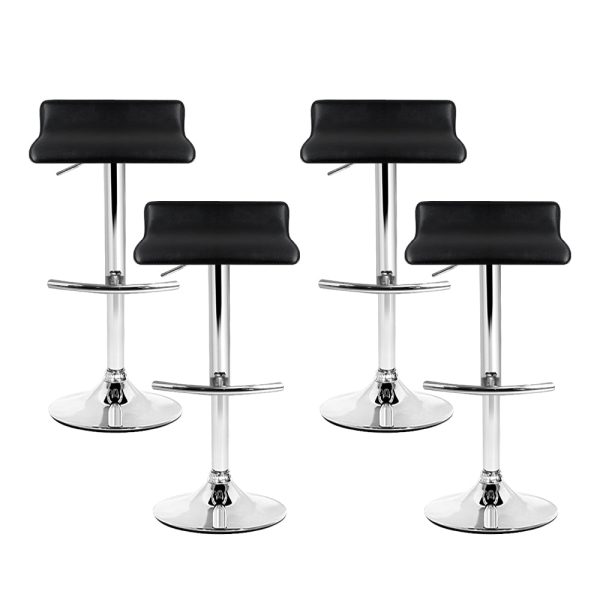 Artiss 4x Bar Stools Adjustable Gas Lift Chairs Black Discount