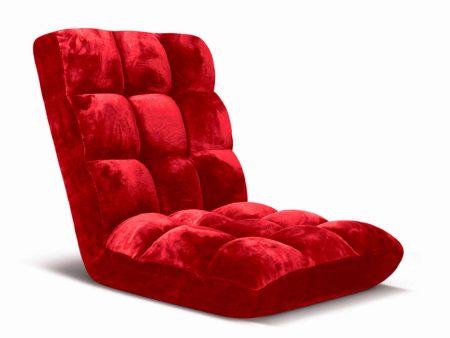 SOGA Floor Recliner Folding Lounge Sofa Futon Couch Folding Chair Cushion Red For Discount