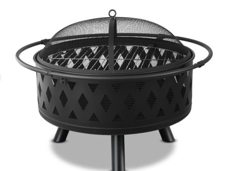 Grillz Fire Pit BBQ Grill 82cm Online