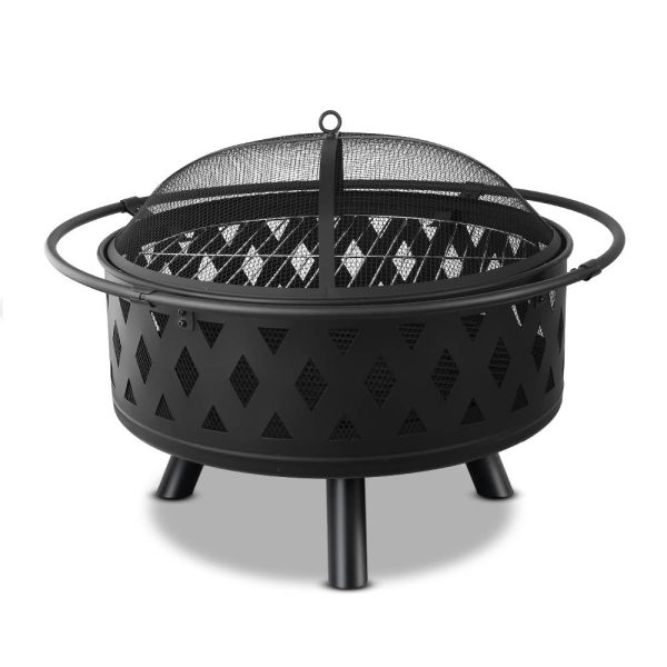 Grillz Fire Pit BBQ Grill 82cm Online