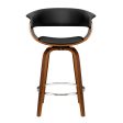 Artiss 4x Bar Stools Swivel PU Seat Wooden Fashion