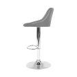 Artiss 2x Bar Stools Leather Padded Gas Lift Grey Online now