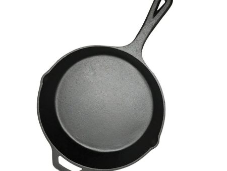 SOGA 30cm Round Cast Iron Frying Pan Skillet Steak Sizzle Platter with Helper Handle Cheap