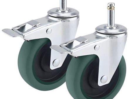 SOGA 2 x 4  Heavy Duty Polyurethane Swivel Castor Brake Wheels Online