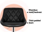 Artiss 2x Bar Stools Leather Padded Gas Lift Stool Black Online now