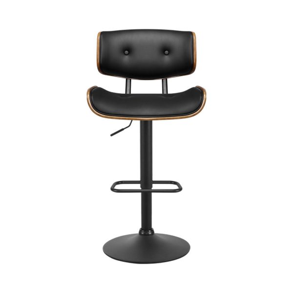 Artiss 4x Bar Stools Gas Lift Leather All Black Online Sale