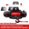 X-BULL 4WD Electric Winch 14500LBS 12V synthetic rope with 2 Pairs Recovery Tracks Gen2.0 Red Sale