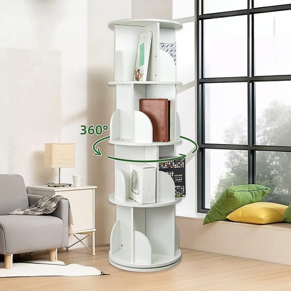 360-degree Rotating 4 Tier Display Shelf Bookcase Organiser Online Hot Sale