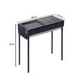 SOGA 66cm Portable Folding Thick Box-Type Charcoal Grill for Outdoor BBQ Camping Online Sale