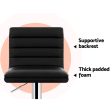 Artiss 2x Bar Stools Padded Leather Gas Lift Black For Discount