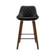 Artiss 2x Bar Stools PU Seat Wooden Fashion