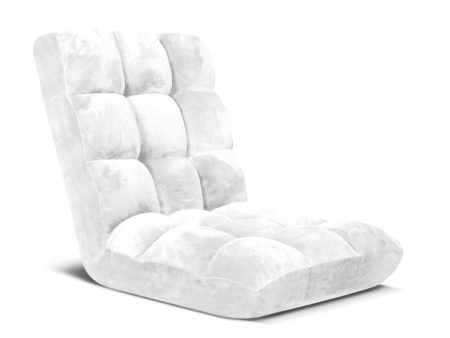 SOGA Floor Recliner Folding Lounge Sofa Futon Couch Folding Chair Cushion White Online