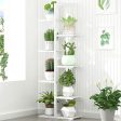 6 Tiers Vertical Bamboo Plant Stand Staged Flower Shelf Rack Outdoor Garden Online now