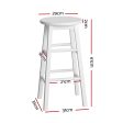 Artiss 2x Bar Stools Round Chairs Wooden White For Cheap