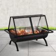 Grillz Fire Pit BBQ Grill Outdoor Fireplace Steel Hot on Sale