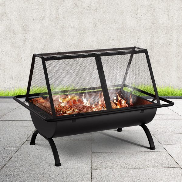 Grillz Fire Pit BBQ Grill Outdoor Fireplace Steel Hot on Sale